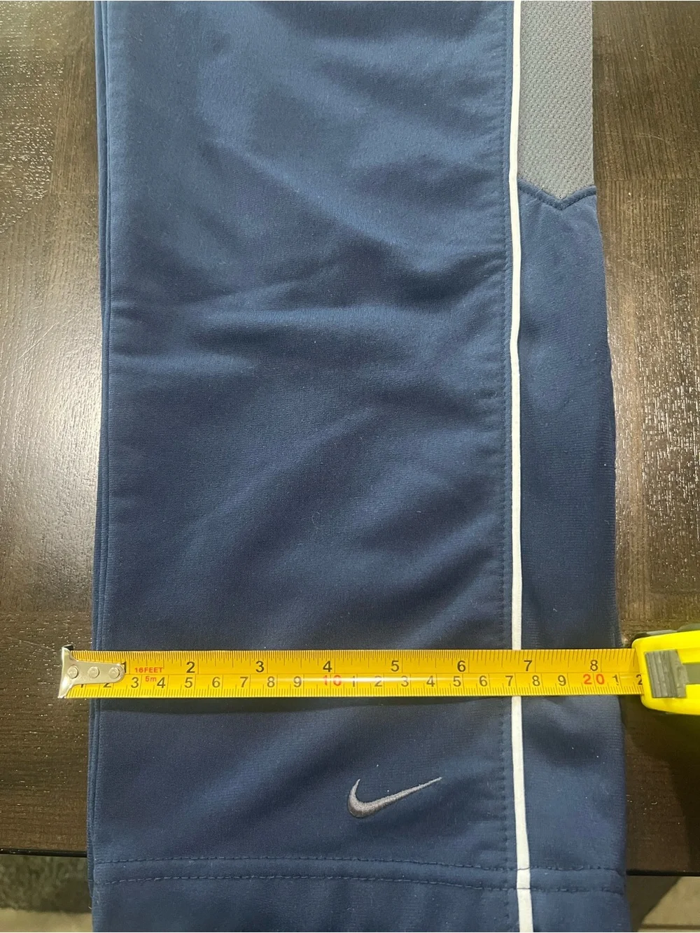 Nike Vintage Men's Navy Blue/Gray Track Pants L
